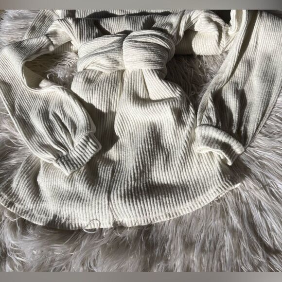 Majorelle white ribbed sweater dress/top large - Picture 9 of 10